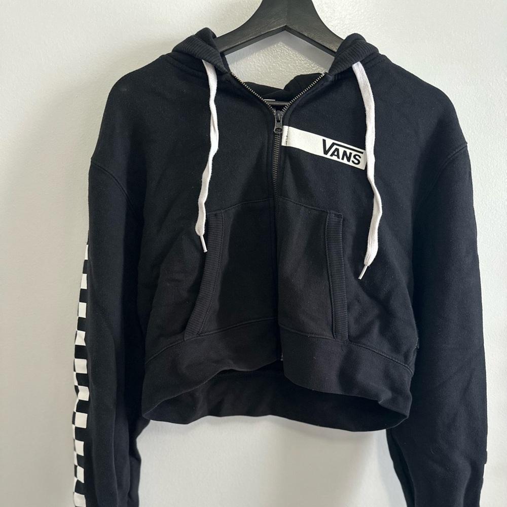 Vans cropped zip up hoodie